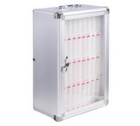 Boîte sécurisée murale haute capacité pour téléphone portable pour examens et laboratoire, compatible avec les téléphones 8 60 bits Argenté
