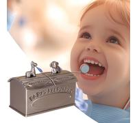 Boîte souvenir de première dent - Support pour dents de bébé en de zinc avec motif animal | Boîte à souvenirs élégante pour, tout-petits, filles et garçons | Cadeau parfait pour un a