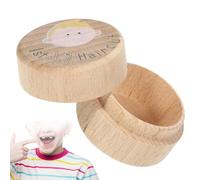 Boîte souvenir première coupe cheveux Boîte de rangement en bois cartoon