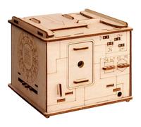 Boîte Spatiale Puzzle en Bois 3D,Coffre au Trésor,Casse Têtes Mécaniques Labyrinthe en Boîte,Jeu de Puzzle Salle D'Évasion,Coffret Cadeau Personnalisé