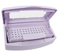 Boîte stérilisante pour ongles - Plateau de stérilisation en plastique pour tweezer, extensions d'yeux, salon de coiffure, spa, implément d'ongles pour esthéticienne