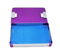 Boîte Stérilisation For Instruments Chirurgicaux, For Médicaux En Alliage D'aluminium Avec Tampon Silicone, Adaptée Aux Hôpitaux Et Dentaires(Purple)