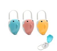 Boîte Sucette Bebe, 3 Pcs Boîte à Tétines pour Bébé, Boîte Rangement Tétine pour BéBé Nouveauné Voyage le Stockage Quotidien des Sucettes, Bleu, Rose, Jaune(4,8 * 7,2cm)