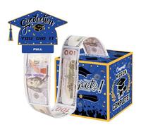 Boîte surprise amusante avec effet d'extraction pour remise de diplôme, pour argent liquide, baccalauréat et maître, boîte pour examen (D)