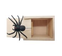 Boite Surprise Araignee, Boite Farce Araignee, Prank Araignée, Boîte À Farces D'araignées En Bois, Spider Box Prank, Spider Prank Box Avec Araignée En Caoutchouc,Jouet Délicat Réaliste Fait À La Main