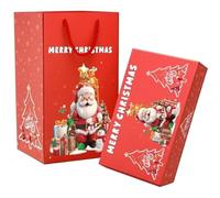Boîte surprise de Noël pliable pour cadeaux de Noël Rouge