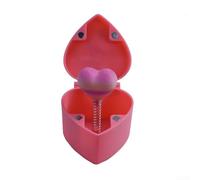 Boîte surprise élégante en forme de cœur avec accents imprimés en 3D, corps en plastique qui conserve l'apparence grâce à une manipulation régulière (boîte rose)