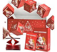 Boite Surprise-Explosion Box, Boite Surprise Anniversaire, 6 BoîTes Pop-Up Coffret Surprise Explosion 2025, BoîTe Surprise De NoëL Rouge (Rouge)