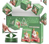 Boite Surprise-Explosion Box, Boite Surprise Anniversaire, 6 BoîTes Pop-Up Coffret Surprise Explosion 2025, BoîTe Surprise De NoëL Rouge (Vert)