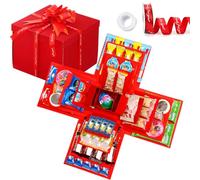 Boîte surprise faite à la main - Boîte cadeau créative à 5 couches - Boîte à explosion créative - Boîte cadeau pour la Saint-Valentin, un anniversaire, un anniversaire de mariage