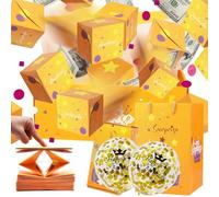 Boîte surprise pop-up 1 pièce, ballons 2 pièces, boîte surprise d'anniversaire, tirelire pop-up pliante, boîte cadeau surprise