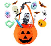 Boîte surprise porte-bonheur Halloween, ensemble de jeu complet, squelette amusant, chauve-souris citrouille, boîte aveugle mystérieuse, aventure porte-bonheur