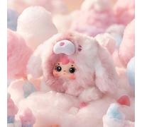 Boîte surprise (sans rembourrage en peluche), convient comme cadeau pour les amis, 1 pièce Boîte surprise "Cotton Candy Pups" Série, figurine de chiots au capuchon pastel avec 6 styles réguliers et 1 