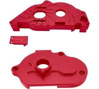 Boîte Transmission Centrale pour Arrma pour Senton pour Typhon pour Granite 4X4 550 1/10 RC Camion Remplacer Le Jeu De Couvercles D'engrenage Montage Moteur en Alliage D'aluminium(Red)