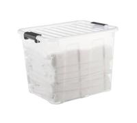 Boîte transparente 40L avec couvercle Plast Team Home Box
