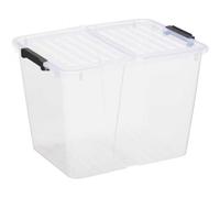 Boite transparente avec couvercle pliant 30 litres