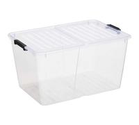Boite transparente avec couvercle pliant 50 litres