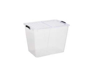 Boite transparente avec couvercle pliant 65 litres