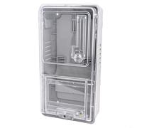 Boîte transparente de compteur monophasé à 6 circuits avec plastique PC haute résistance, imperméable et résistant aux chocs pour une protection à long terme des compteurs électriques (A)
