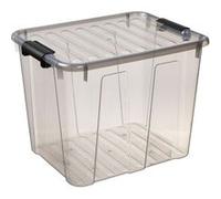 Boîte de rangement avec couvercle Home Box 40 litres - Gris