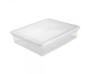 Boîte transparente plate 9 litres anti poussière