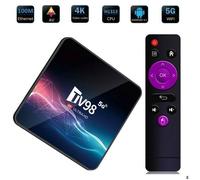 Boîte TV Android TV98, Android 12.1 H313 4K 60FPS HDR10 Quad Core 2G + 16G 2.4G & 5G - Google Store