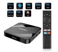 Boîte TV Android TV98 ATV, OUTUOTWQ Android 14 TV BOX Amlogic S905W2 8K Vidéo 4Go RAM 32Go ROM WiFi 2.4G/5G Compatible Netflix ect.