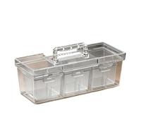 Boîte utilitaire transparente avec séparateurs amovibles pour un tri efficace des accessoires, jouets, papeterie, boîte à outils, rangement de matériel de poche