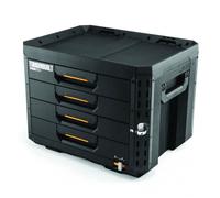Boîte verrouillable - TOUGHBUILT - TB-B1-D-74-BEA - 4 tiroirs verrouillables - Système StackTech modulaire - Noir