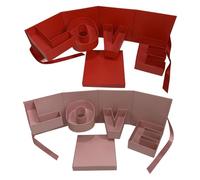 Boîte Vide Pour Bouquet De Roses Conteneur Lettre Chocolats DIY | Boîte À Bonbons De Saint-Valentin Pour Anniversaire Proposition Aveu Remise de Diplôme Mariage Fête et pour Conjoints