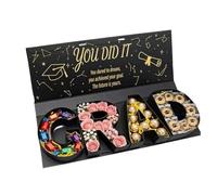 Boîte Vide pour Courrier de Diplôme | Coffret Fleurs DIY à Composer Soi-Même | Boîte Forme Lettre Graduation 2026 À Remplir,Pour Professeur Lycée Terminale College Université Cérémonie Centre De