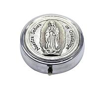 Boîte vintage en métal pour communion, boucles d'oreilles, chapelets, colliers, boîtes de rangement, organiseurs de bijoux pour femmes et filles