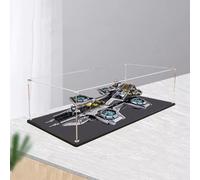 Boîte Vitrine Acrylique Transparent pour Lego 76042 The Shield Helicarrier, Amélioré Présentoir Boîte d'affichage Rangement Anti-Poussière avec Base pour Jouet Mini Figurines (85*50*35cm) A,3MM