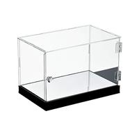 Boîte vitrine en acrylique, Boîte de protection transparente for figurines, objets de collection, modèles, poupées, artisanat, rangement, base miroir, à assembler soi-même(35x25x30CM)
