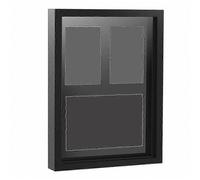 Boîte vitrine pour médailles avec emplacement pour photo, coffret de rangement pour récompenses de coureurs, finition bois noir