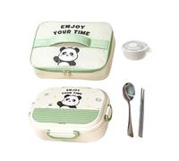 boîteàlunchpour - boîteàlunchau micro-ondes, boîteàlunchpour chat panda, récipients en acier inoxydable avec couvercles et couverts | boîtede rangement alimentaire portable au micro-