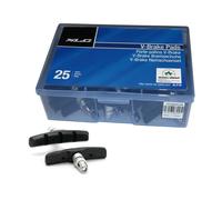 XLC Patins de frein pour jante BS 01 – 25 paires 70 mm Noir/Argenté