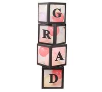 Boîtes à ballons faciles à assembler pour remise de diplôme 2025, kit de décoration de 4/8 pièces, fournitures de fête, toile de fond pour maternelle, lycée C