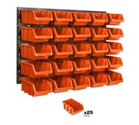 Boîtes à bec - BOTLE - Lot de 25 - Orange - 58 x 39 cm - Empilables pour rangement organisé