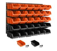 Boîtes à bec - BOTLE - Lot de 30 - Orange et Noir - Empilables - 58 x 39 cm