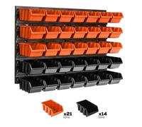 Boîtes à bec - BOTLE - Lot de 35 - Orange et Noir - Empilables - 58 x 39 cm