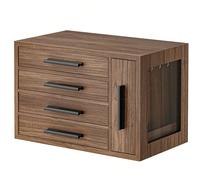 Boîtes à bijoux 1. Grande capacité : Ce coffret à bijoux est doté d'un tiroir vertical et de quatre tiroirs horizontaux, chacun avec des compartiments de tailles différentes pour ranger bagues, boucle