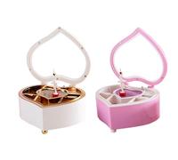Boîtes À Bijoux Musicale - Boîte À Musique En Forme De Cœur, Rangement De Pour Filles, À Musique Mignonne, Cadeau En Formes De Petite Fille | Boîte À Bijoux Musicale En Forme De Cœur Pour O