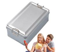 Boîtes à biscuits - Boîte à goûter | Boîte de rangement en métal | Boîtes de rangement emboîtables pour gâteaux | Boîte en fer blanc anti-poussière | Rangement de comptoir de cuisine pour bonbons