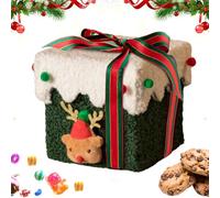 Boîtes à Biscuits De Fête,Conteneur Vide Renforcé - Boîte Pour Emballage Bonbons De Noël,Pour Chocolat Pan De Cartes De Voeux Famille Amis Décoration Maison Fête