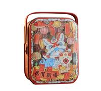 Boîtes à biscuits décoratives - Boîtes à biscuits portables pour le Nouvel An avec couvercle, boîte à goûter pour l'année du serpent | Bocaux à bonbons, biscuits, collations et fournitures de vacances