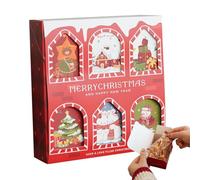 Boîtes à bonbons de Noël avec couvercle, 6 grilles, boîtes à bonbons de Noël, boîtes de réveillon de Noël, boîtes à chocolats, boîtes à bonbons créatives pour la maison