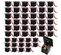 Boîtes à bonbons de remise des diplômes - Boîtes cadeaux Mini Cap de 50 pièces, bocaux de faveur de la fête à faire - par vous-même avec des glands | Chapeau de remise des diplômes Chapeau Candy