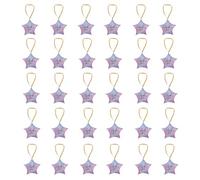 Boîtes à Bonbons en Forme d'Étoile 30 Pièces, Boîtes Cadeaux Bleu, Cartons en Papier Aliments, 25x16,2 cm - Design avec Ruban, Idéal Faveurs Mariage et Fête Bébé ("MERCI" Mousse Bleu Rose【Fans Tape】)