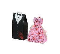 Boîtes À Bonbons For Mariée Et Marié, 20/30 Pièces, Boîte Cadeaux De Mariage, Sacs Sucrés Avec Ruban, Décoration, Souvenirs, Décor Fête(Style 8,15 Bride 15 Groom)